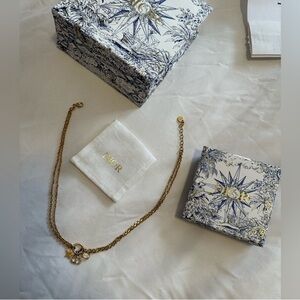 Dior Gold-Tone Necklace with Charm, NWT and original packaging
